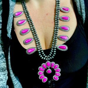 Hot Pink Squash Necklace